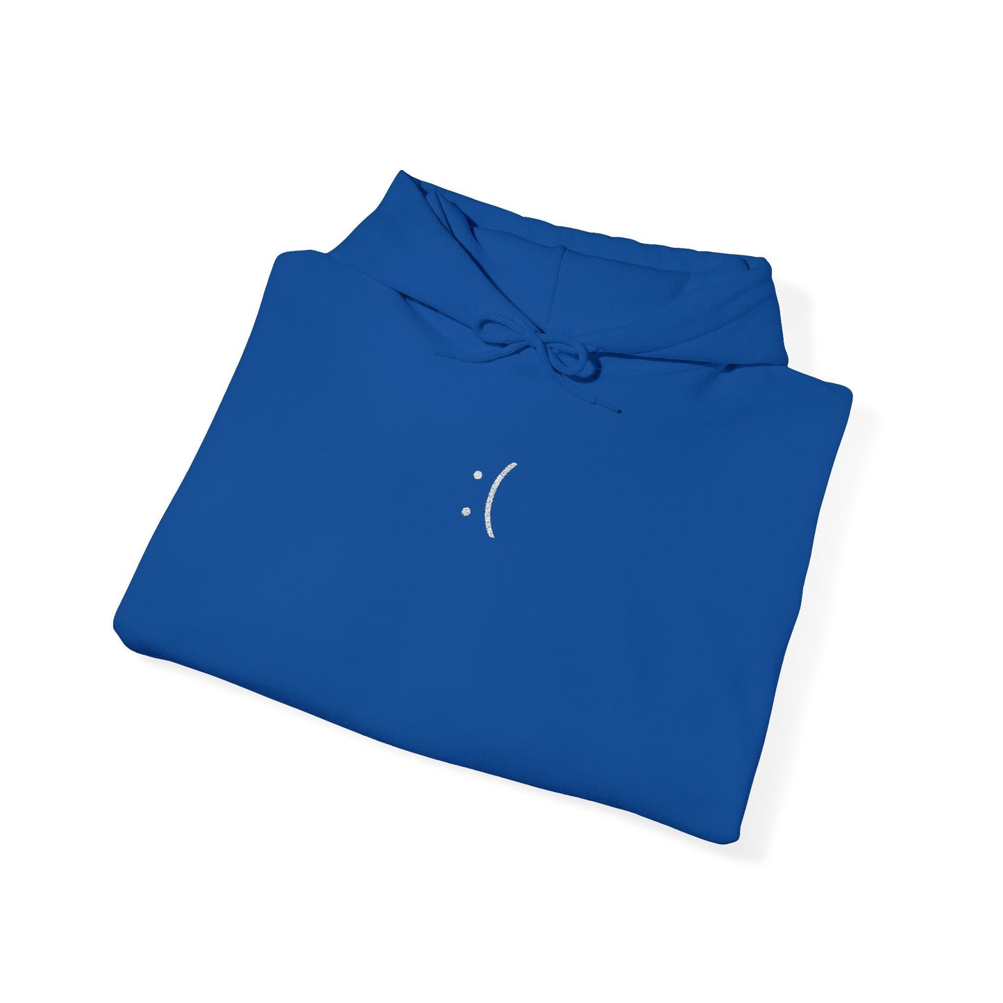 Blue Screen of Death Smiley Windows Blue Error Screen Embroidery Hoodie - BLACKLIGHT