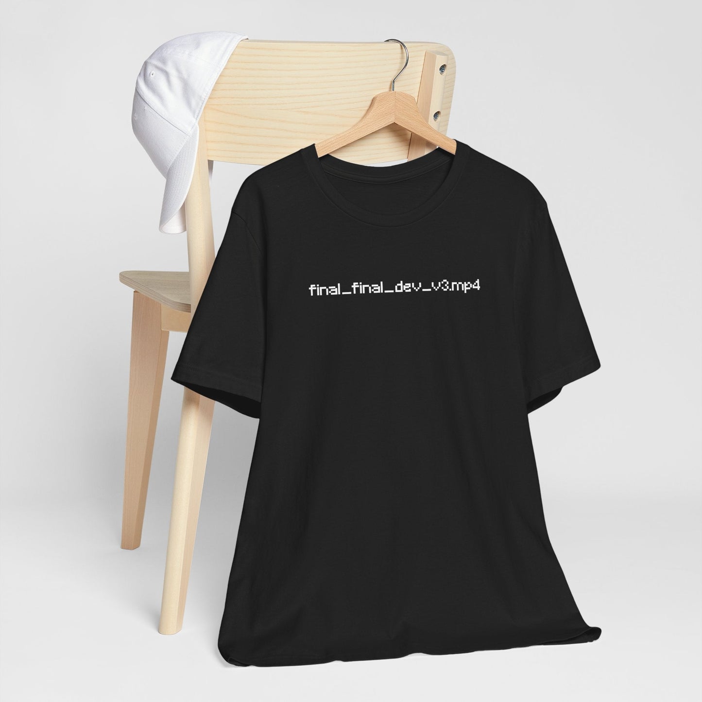Final_final_dev_v3.mp4 T-Shirt For Editors and Video Creators - BLACKLIGHT