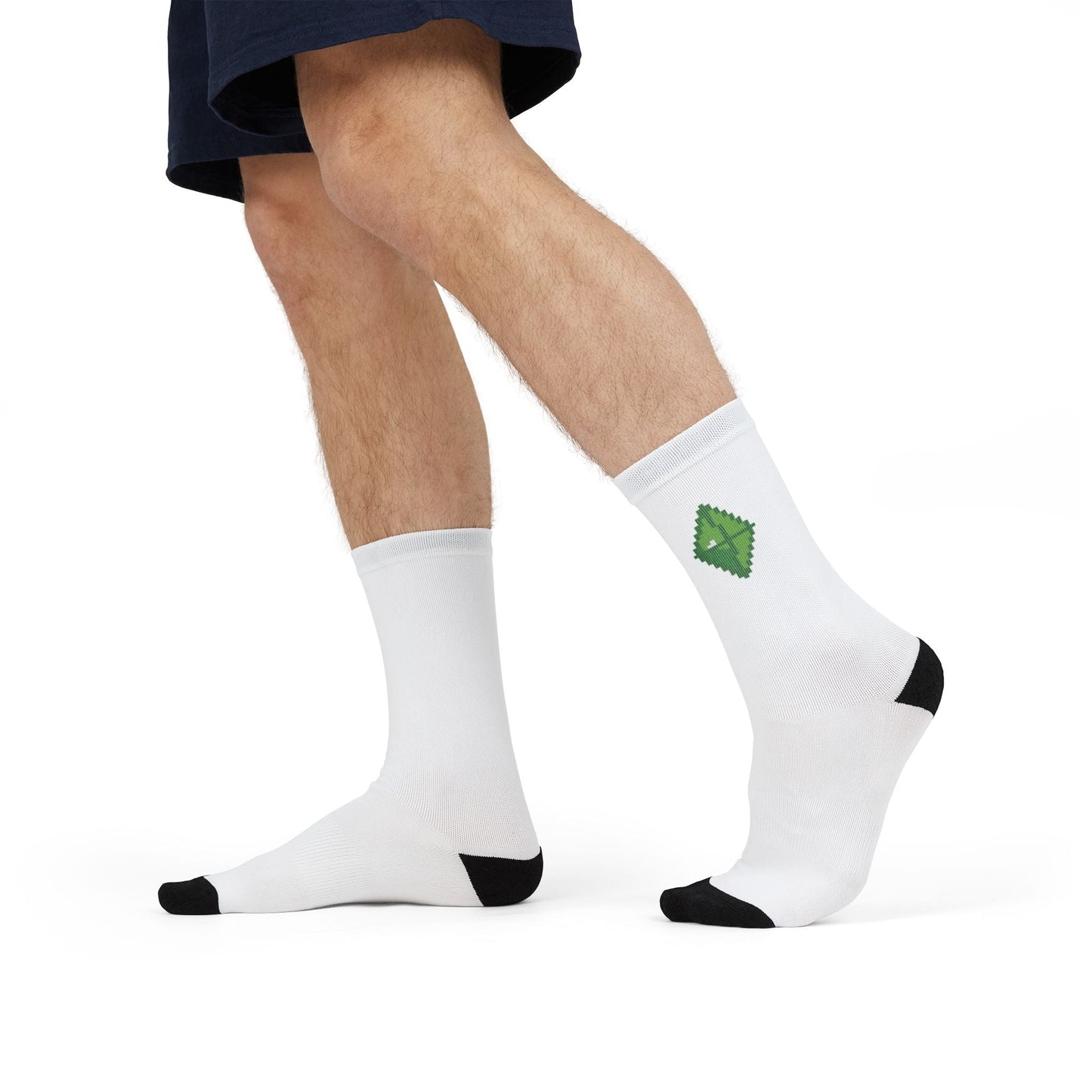Sims Green Diamond Pixel Art Socks Nostalgic Gaming - BLACKLIGHT