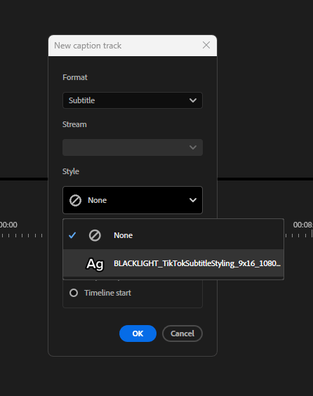 TikTok Subtitle Styling Template - BLACKLIGHT